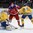 OSTRAVA, CZECH REPUBLIC - MAY 14: Sweden's Jhonas Enroth #1 jumps on a loose puck with Sweden's Oscar Klefbom #84 and Russia's Sergei Plotnikov #16 battling in front during quarterfinal round action at the 2015 IIHF Ice Hockey World Championship. (Photo by Richard Wolowicz/HHOF-IIHF Images)

